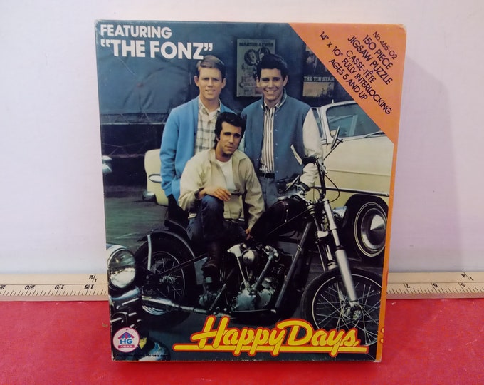 Vintage Jigsaw Puzzle, "Happy Days Featuring the Fonz" by HG Toys, 1970's#
