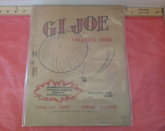 Vintage Coloring Book, G.I. Joe Coloring Book by Jack Crowe, Published by Samuel Lowe Company, 1959#