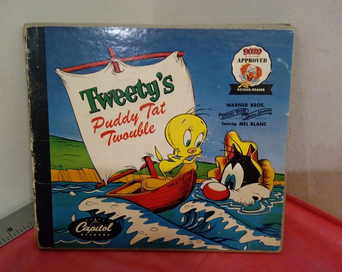 Vintage Record-Reader by Capitol Records, Tweety's Puddy Tat Twouble, 1951