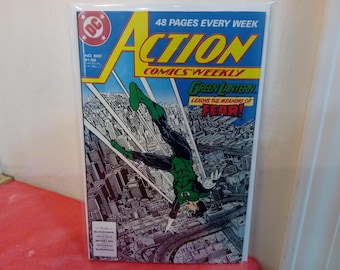 Vintage DC Comic Books, Action Comics, Various Issues, 1980's/90's