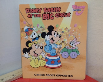 Vintage Hardcover Book, Disney Babies at the Big Circus by Rita D. Gould, 1987