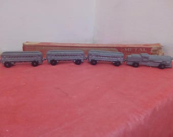 Vintage Metal Vehicle Toy, Metal Streamline Train made by Harco Products in Brooklyn New York