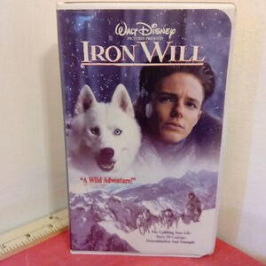 Vintage VHS Film tape, Iron Will, Walt Disney, 1991