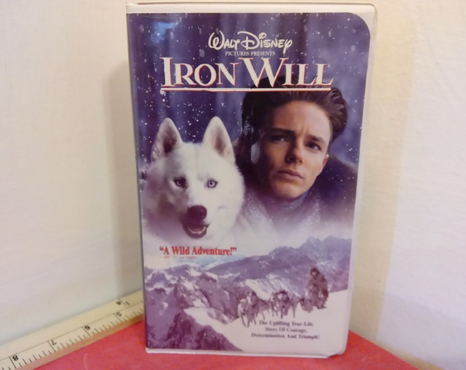 Vintage VHS Movie Tape, Iron Will, Walt Disney, 1991