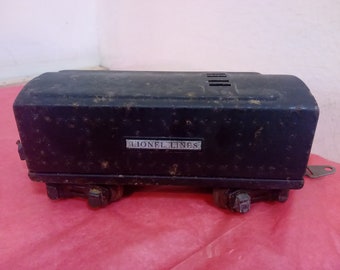 Vintage Toy Train, Lionel Train Car 2689T Metal Train Car, Lionel Lines Black Tender Train Car