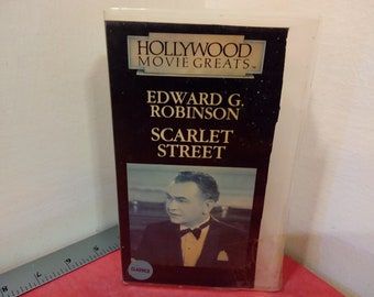 Vintage VHS Movie Tape, Scarlet Street, Edward G. Robinson, 1985~