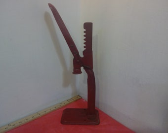 Vintage Bottle Corker, Red Metal Bottle Corker/Capper for Reusable Bottles by Climax, 1940's/50's