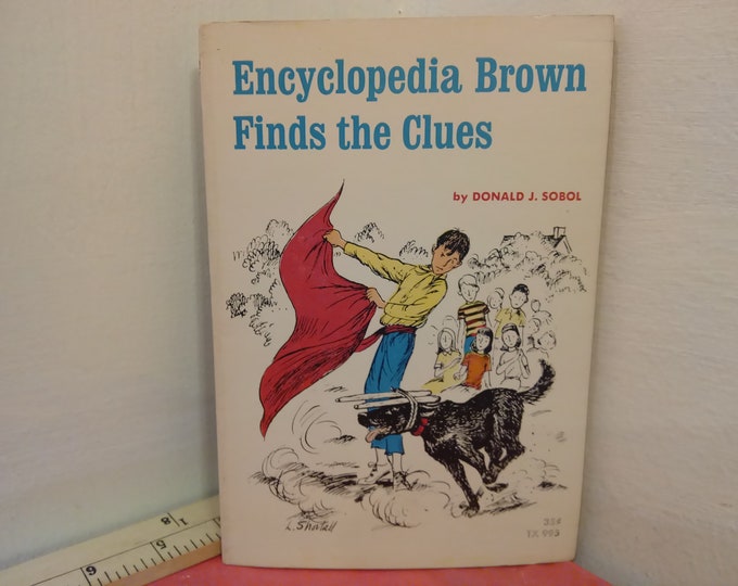 Vintage Softcover Book, Encyclopedia Brown Finds the Clues, Donald J. Sobol, Scholastic Book Services, 1969