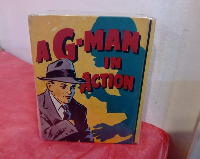 Vintage Big Little Book, G-Man Books, Gambling Ring, Radio Bank Robberies, G-Man in Action, and Crime Trail, 1930's