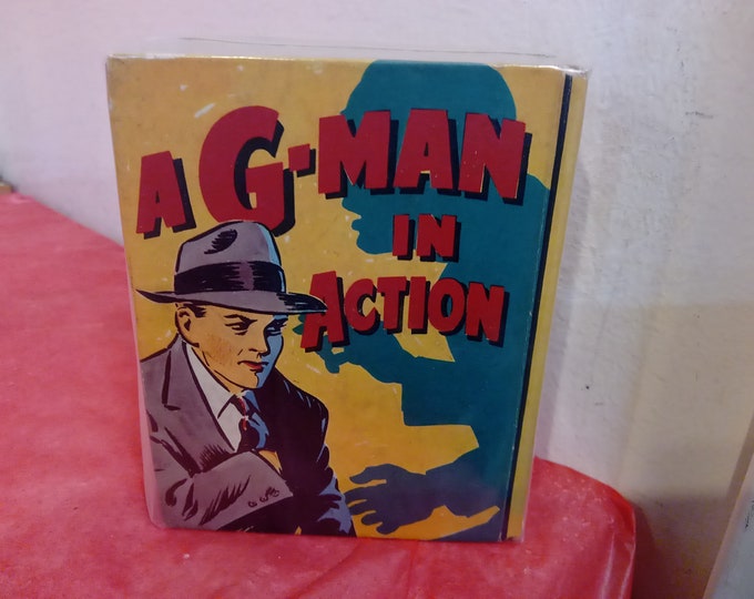 Vintage Big Little Book, G-Man Books, Gambling Ring, Radio Bank Robberies, G-Man in Action, and Crime Trail, 1930's