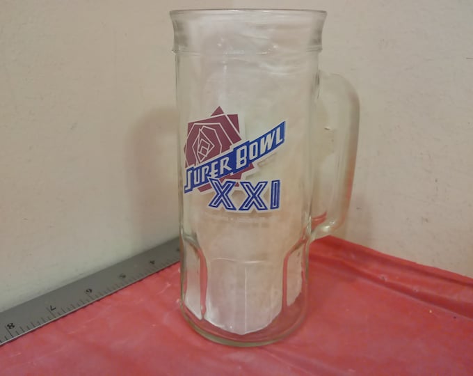 Vintage Super Bowl XXI Beer Stein/Mug, Rose Bowl, 1987#