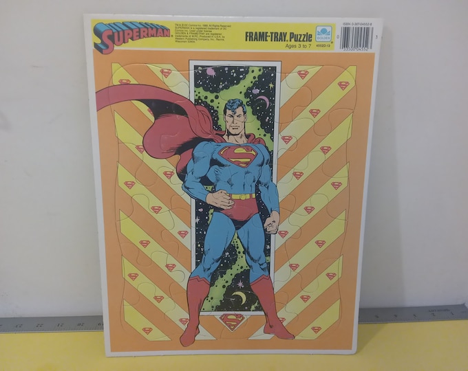 Vintage Frame Tray Puzzle, Superman, 1989