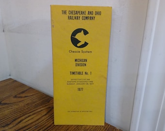 Vintage Railroad Rulebooks and Safety Books, The Chesapeake and Ohio Railway Company Manual for Rules and Safety, 1950's