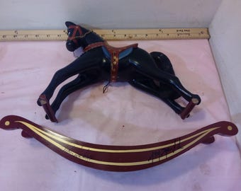 Vintage Rocking Horse Figurine, Collector's Anniversary Edition "Rocking Horse" by Hallmark Cards Inc, Limited Edition, 1996