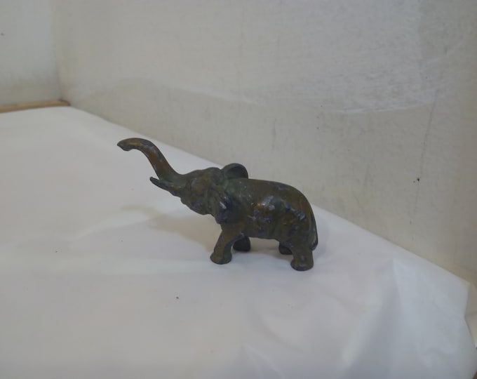 Vintage Metal Figurines, Metal Elephant, Ape, Turtle, Hippo and Camel