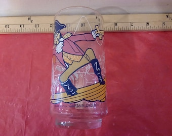 Vintage Collectible Glass, McDonald's Glass, Captain Crook Glass, 1977