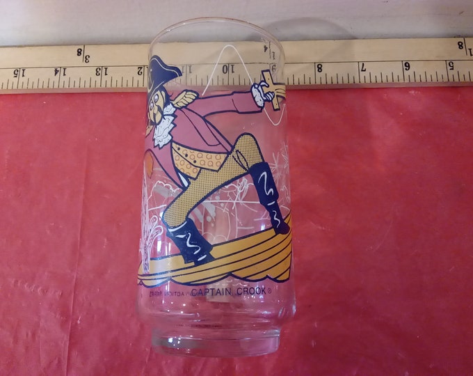 Vintage Collectible Glass, McDonald's Glass, Captain Crook Glass, 1977