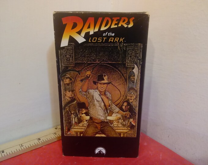 Vintage VHS Tape Movie, Raiders of the Last Ark with Harrison Ford, 1989