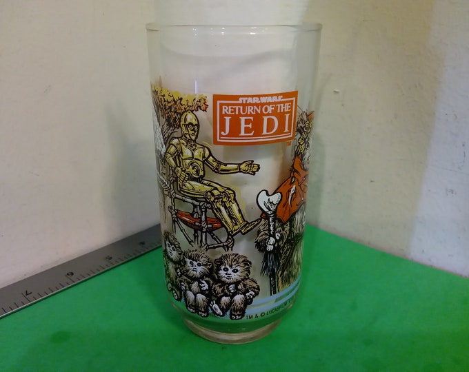 Vintage Collector Glass, Star Wars, Return of the Jedi Glass, Ewoks, 1983