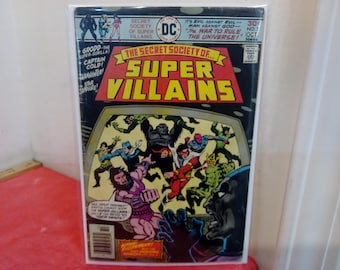 Vintage DC Comic Books, The Secret Society of Super Villains, Various Issues, 1970's