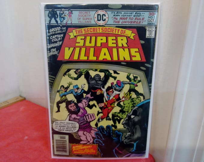 Vintage DC Comic Books, The Secret Society of Super Villains #3, #2, 1970's
