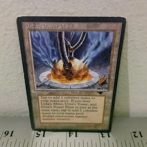 Vintage Magic the Gathering Card, La Central Eléctrica de Urza (Esfera con tubos), Antiguedades, 1994