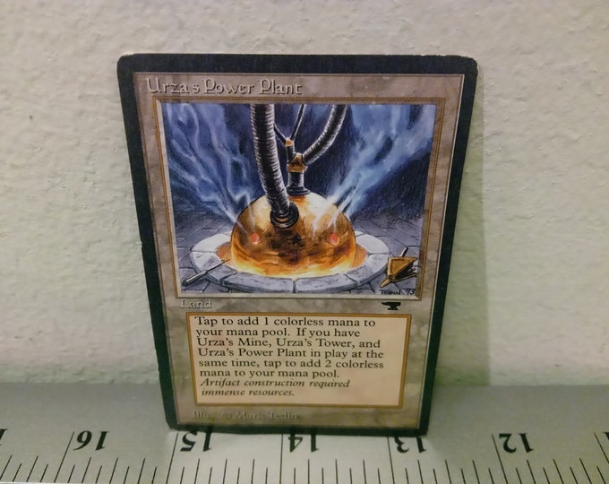 Vintage Magic the Gathering Card, Urza's Power Plant (Sphere with tubes), Antiquities, 1994