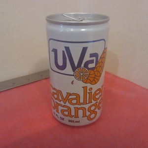 Vintage Cavalier Orange Soda Cans with Ralph Sampson and Coach Terry Holland, 1980&#39;s#