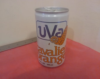 Vintage Cavalier Orange Soda Cans with Ralph Sampson and Coach Terry Holland, 1980's#