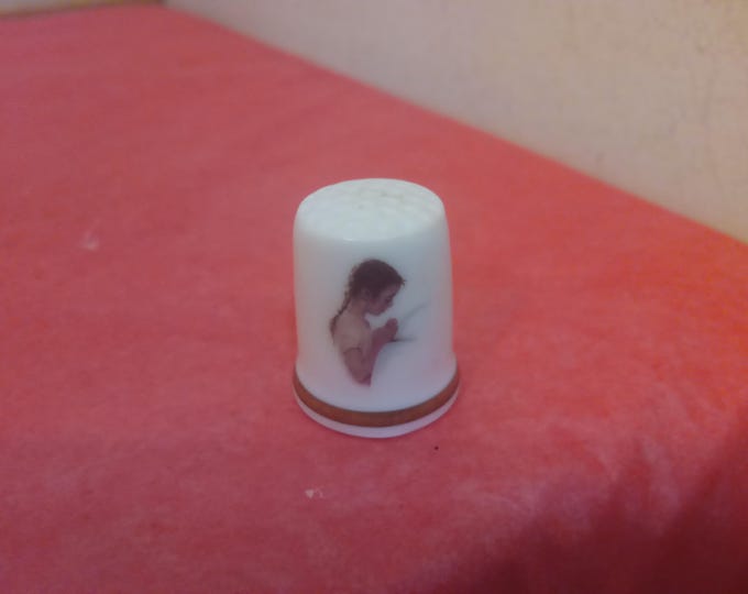 Vintage Bone China Collector Thimbles, Norman Rockwell Limited Edition Thimbles, Day in the Life of Girl's Series, Many Choices