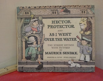 Vintage Children Hardcover Book, Hector Protector and As I Went Over The Water by Maurice Sendak, 1965~