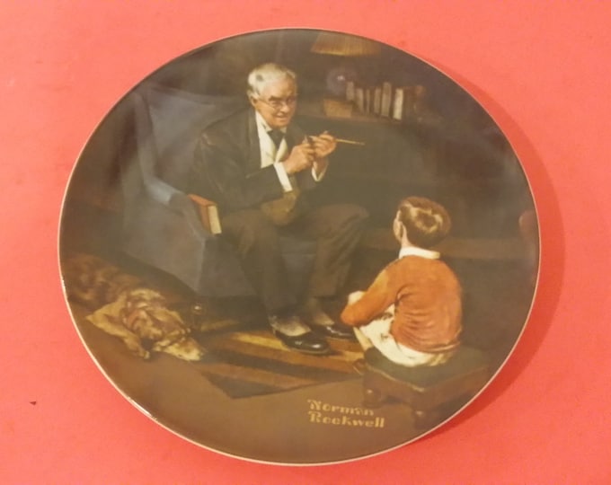 Vintage Norman Rockwell "THE TYCOON" Collector Plate, 1982