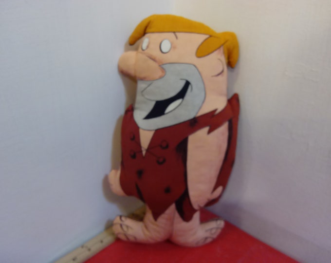 Vintage Cartoon Doll, The Flintstone's Cartoon Doll, Barney Rubble Cloth Pillow, 1970's#,