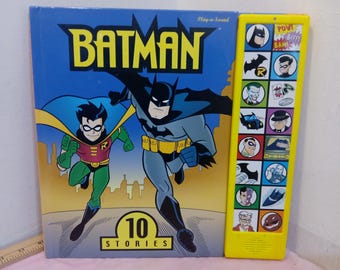 Vintage Play-a-Sound Comic Book, DC Comics Batman 10 Stories, Needs New Battery, 2000