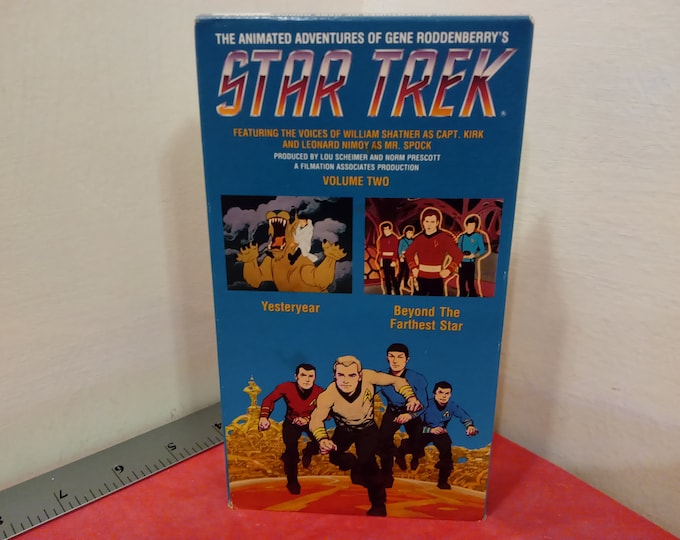 Vintage VHS Movie Tape, Animated Series of Star Trek Volume Two, Cartoon, 1989~