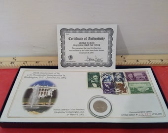 Vintage Commemorative Medals, George W. Bush, Pope John Paul II, and Celebrating the Papacy, Made by Morgan Mint, 2001