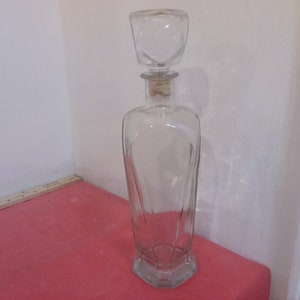 Vintage Liquor Decanters, Various Clear Smooth Glass Decanters, 1970&#39;s