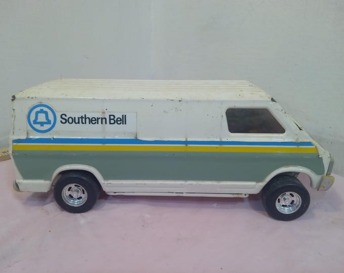 Vintage Toy Vehicles, ERTL Toy Van "Southern Bell" Service Vehicle, 1970's or Radio Shack Radio Controlled 4 X 4 Off Roader Vehicle, 1990's