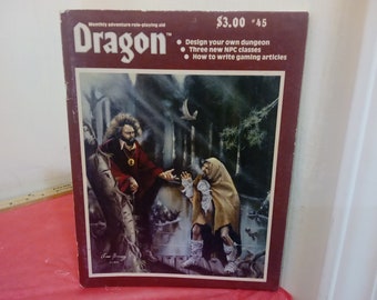 Vintage Roleplaying Magazines, Dragon Magazine by TSR, Various Issues in the 40&#39;s and 50&#39;s, 1980&#39;s