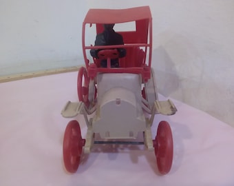 Vintage Plastic Car, Plastic Car Model T with Driver by Revell Maxwell?, 1950's