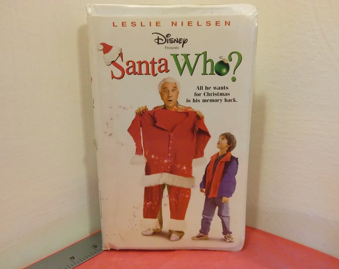 Vintage VHS Movie Tape, Walt Disney's Santa Who?, Leslie Nielson, 2001~