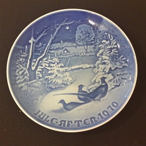 Vintage Collector Plate, Bing & Grondahl Porcelain Plate, Jule after 1970