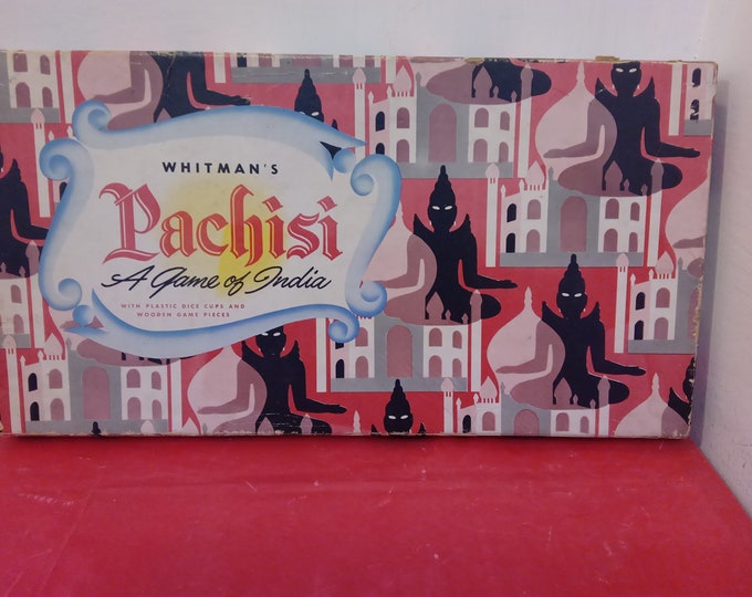 Vintage Boardgame, Pachisi Board Game made by Whitman, 1945#