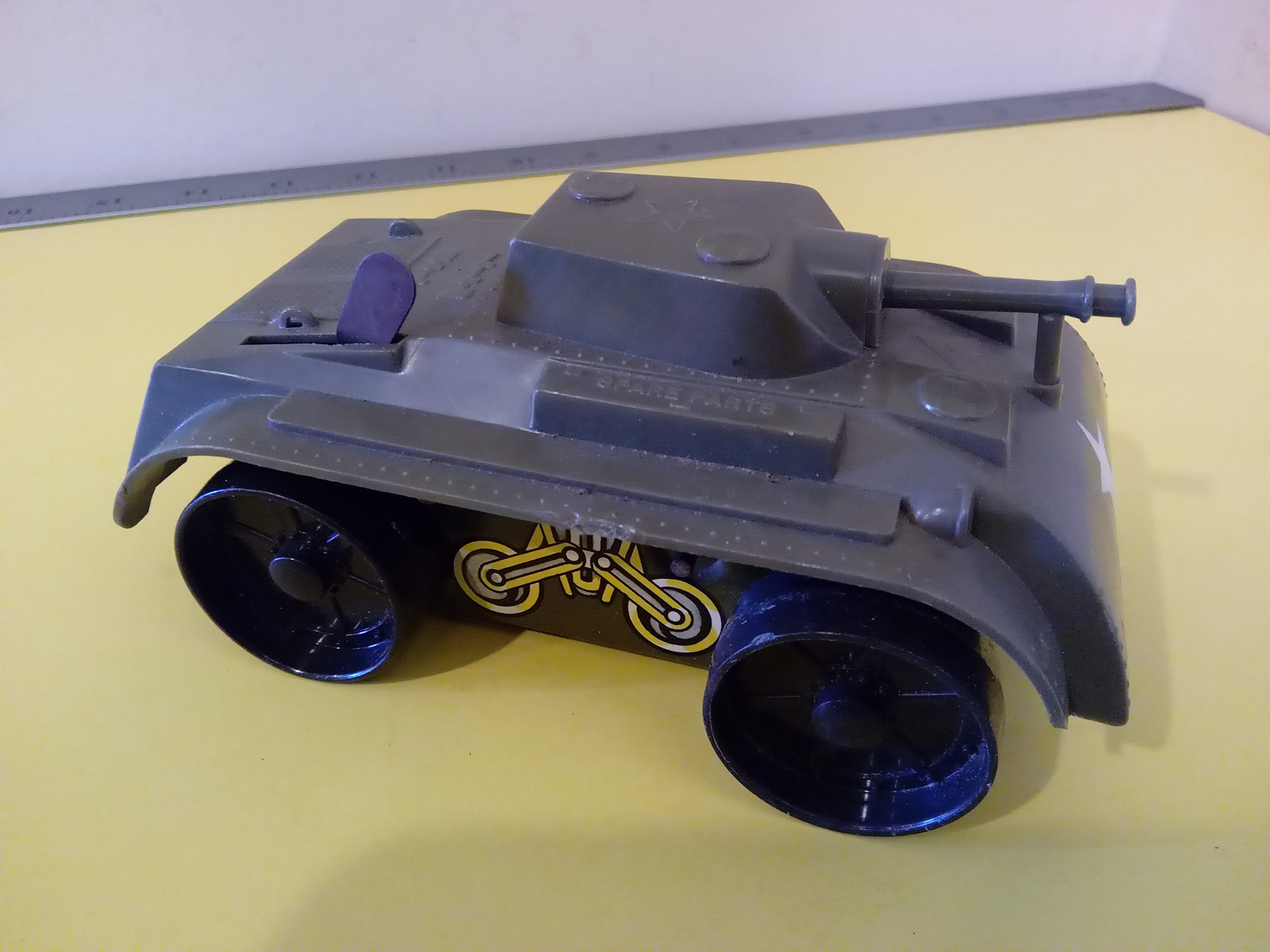 Vintage Marx Windup Toy Tank, Army Military, 1960's