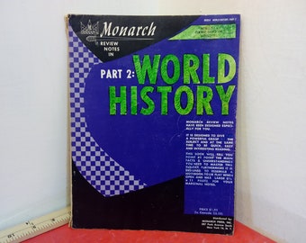 Vintage School Book, World History Part 2 by Monarch, Review Notes, 1963