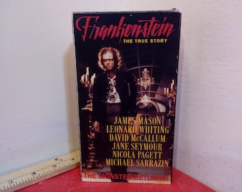 Vintage VHS Tape, Frankenstein "The True Story", James Mason, 1995~