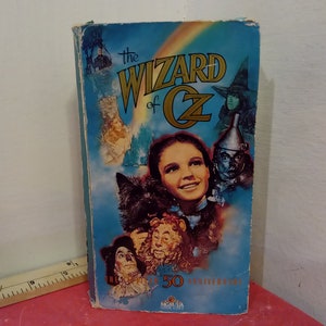 Vintage VHS Movie Tape, The Wizard of Oz 50th Anniversary, Judy Garland, 1989