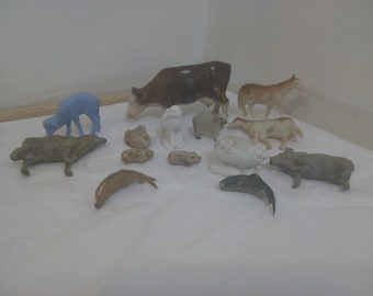 Vintage Plastic Farm Animals, Cows, Horses, Pigs, Sheep, and Other Animals