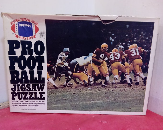 Vintage Jigsaw Puzzle, Pro Football Jigsaw Puzzle, Sonny Jurgensen 500 Pieces 16" x 20", 1972#