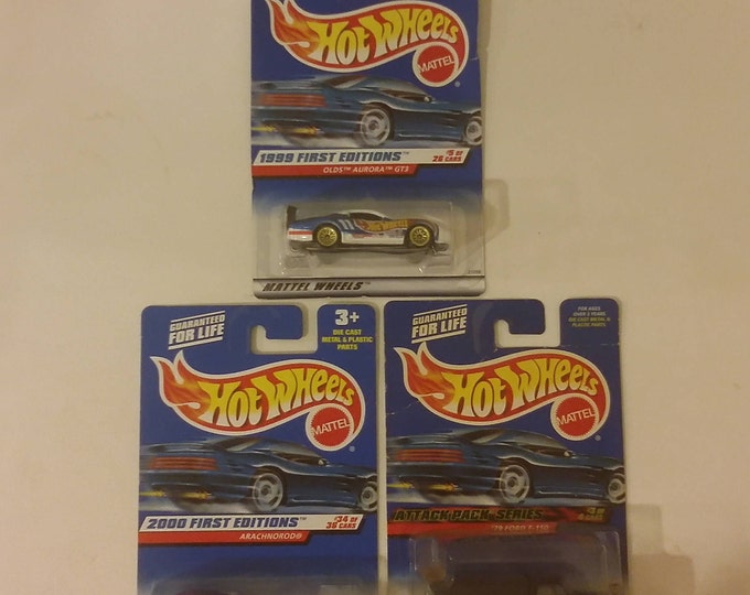 Vintage Die-Cast Vehicles, Hot Wheels Die Cast Cars, Various Cars, 1998's